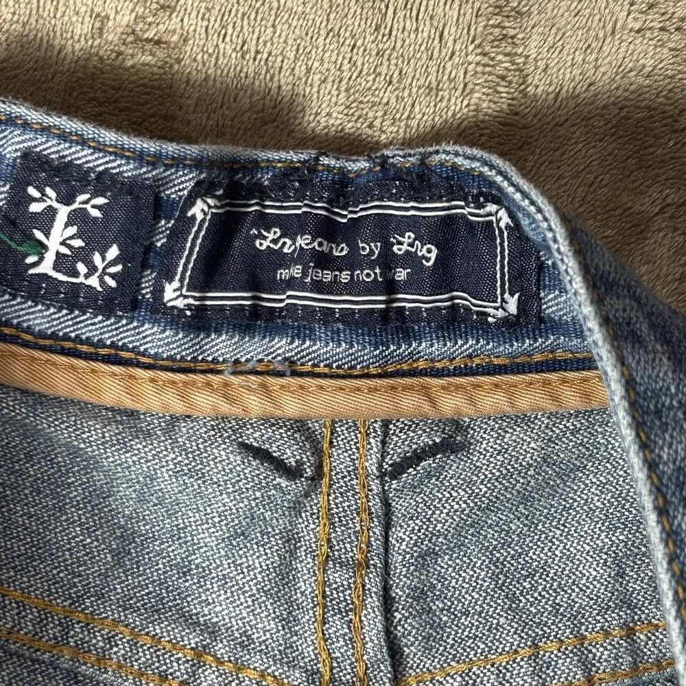 LRG Jeans Mens Measured 46x34 Baggy Wide Leg Blue Denim Streetwear Y2K